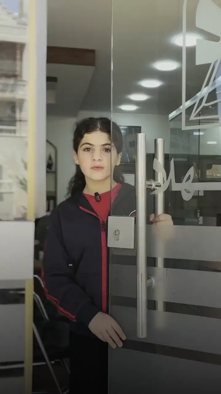 A BHA student at the school entrance